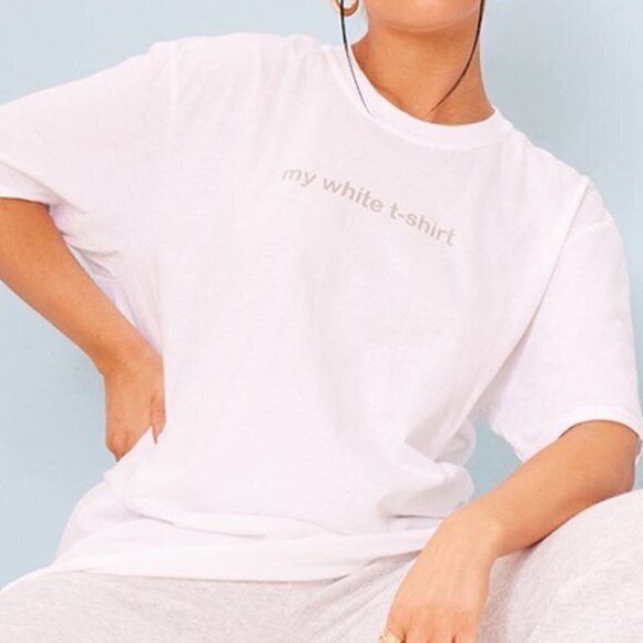 PLT My White T-Shirt Printed Tee Shirt L NEW - Picture 2 of 9